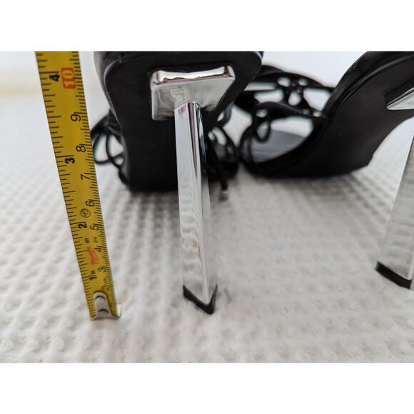 Vivianly Lace Up Strappy Pointed Toe Stiletto Heels Sandals Size 10 - Picture 7 of 10